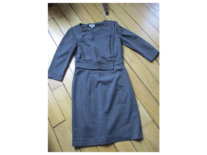 Vestido Claudie Pierlot Gris Oscuro Poliéster 36 Gris antracita - vista 4
