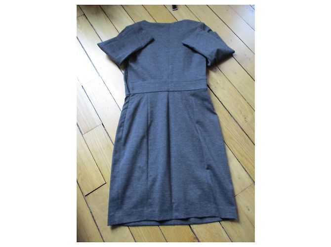 Vestido Claudie Pierlot Gris Oscuro Poliéster 36 Gris antracita - vista 5
