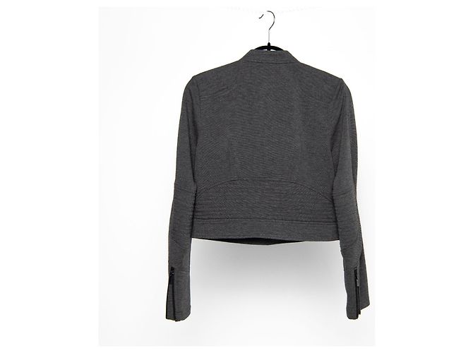 Chaqueta corta estilo moto Bcbg Max Azria Gris Jaspeado - vista 2