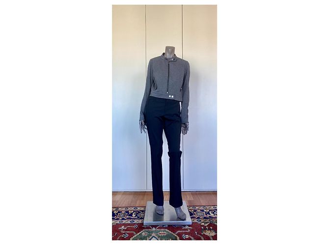Chaqueta corta estilo moto Bcbg Max Azria Gris Jaspeado - vista 3