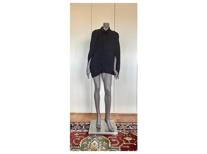 Suéter Poncho Cape Bcbg Max Azria Gris - vista 3