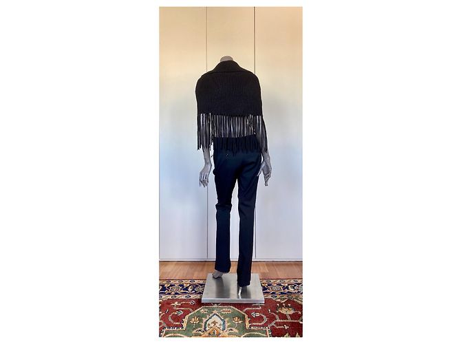 Bcbg Max Azria Suéter Alessia negro con flecos de mezcla de lana - vista 4