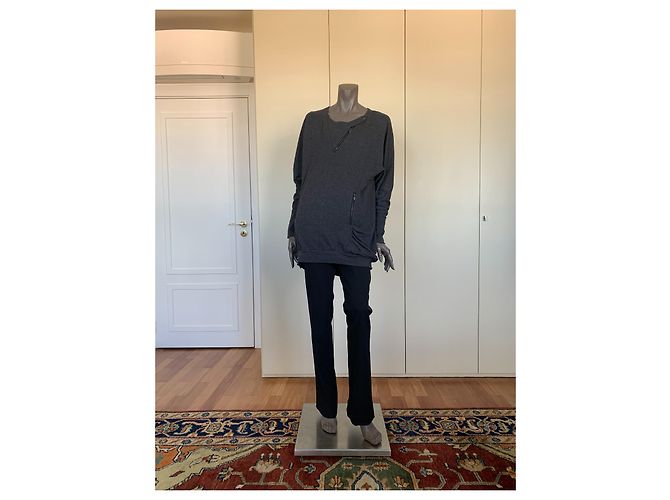 Bcbg Max Azria Strickkleid aus Baumwolle Grau Größe S - Ansicht 2