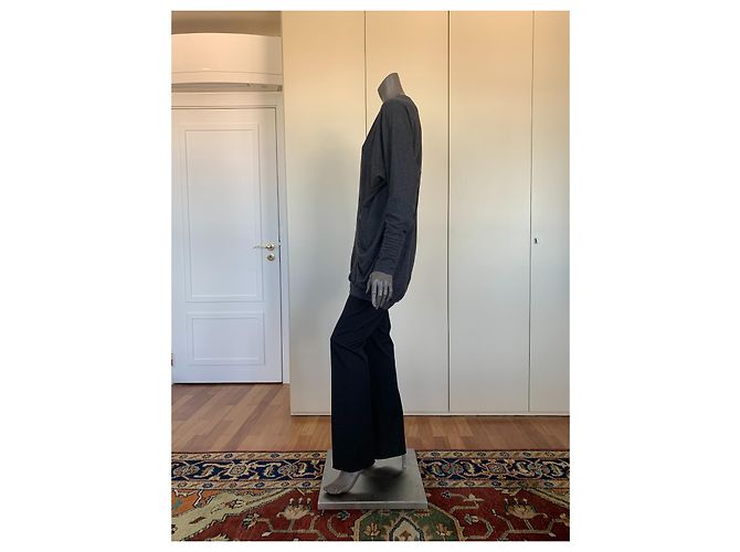 Bcbg Max Azria Strickkleid aus Baumwolle Grau Größe S - Ansicht 3