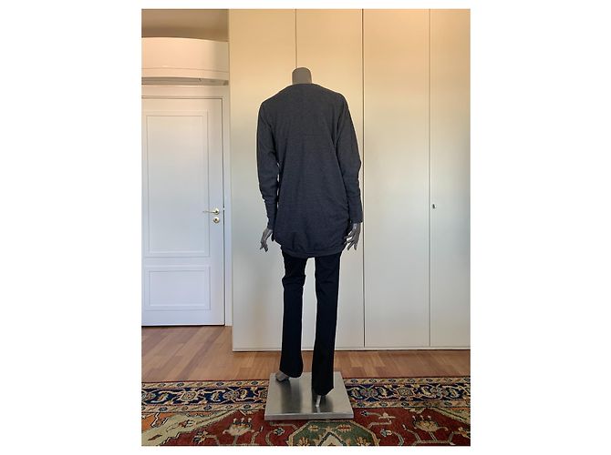 Bcbg Max Azria Strickkleid aus Baumwolle Grau Größe S - Ansicht 5