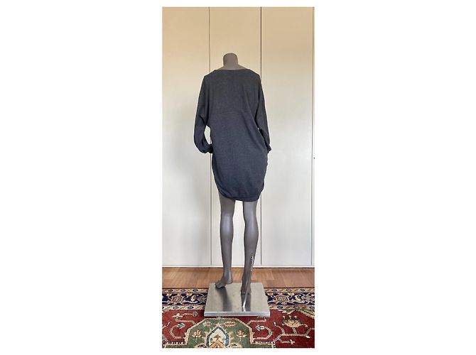 Bcbg Max Azria Strickkleid aus Baumwolle Grau Größe S - Ansicht 8