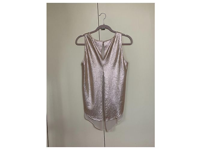 Top con paillettes Bcbg Max Azria Beige - vista 2