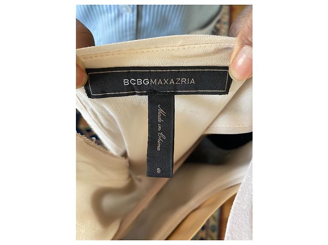 Top con paillettes Bcbg Max Azria Beige - vista 3