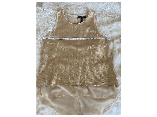 Top con paillettes Bcbg Max Azria Beige - vista 5