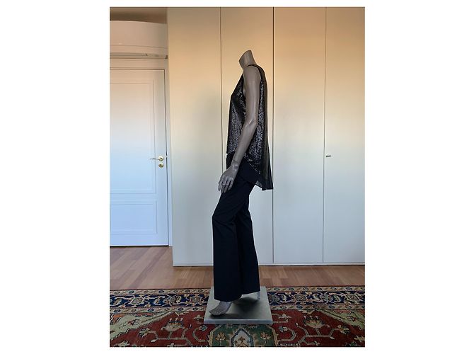 Bcbg Max Azria Pailletten Oberteil Schwarz - Ansicht 4