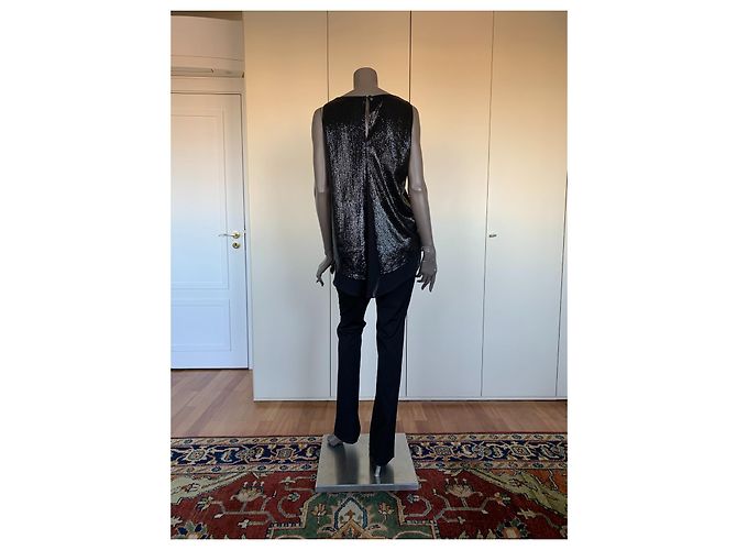 Bcbg Max Azria Pailletten Oberteil Schwarz - Ansicht 6