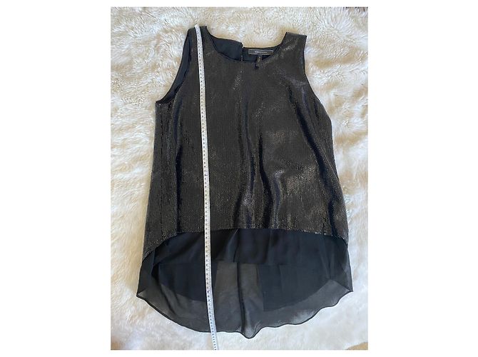 Bcbg Max Azria Pailletten Oberteil Schwarz - Ansicht 9