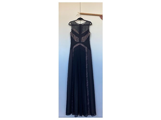 Bcbg Max Azria BCBG Avi Faltenkleid / Maxikleid Schwarz - Ansicht 2