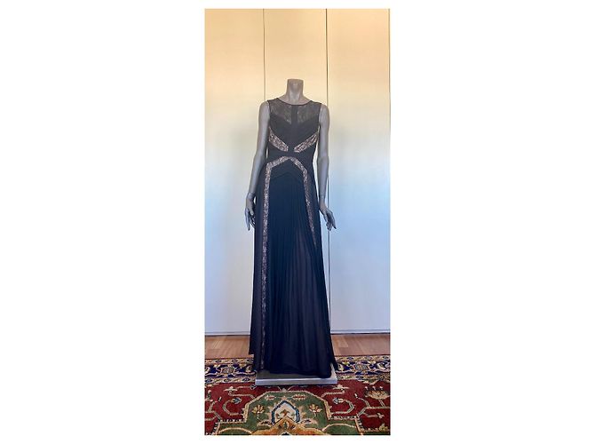 Bcbg Max Azria BCBG Avi Faltenkleid / Maxikleid Schwarz - Ansicht 3