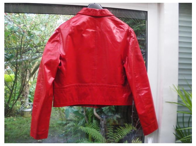 Philosophy Di Alberta Ferretti Lederjacke Rot - Ansicht 2