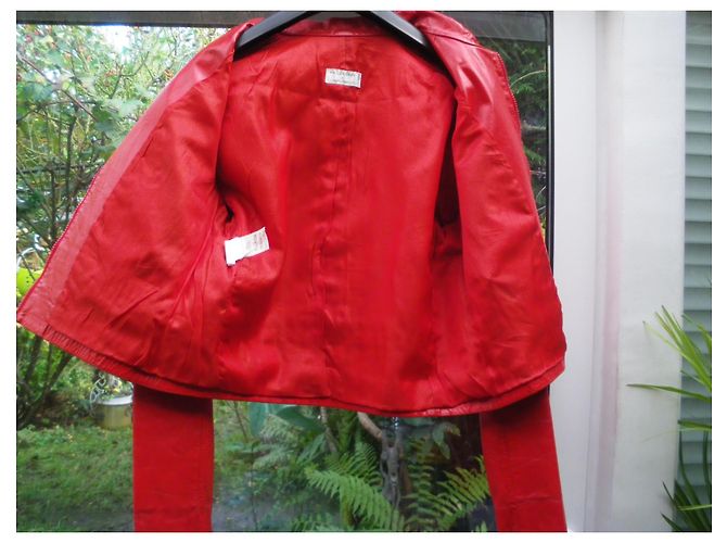 Philosophy Di Alberta Ferretti Lederjacke Rot - Ansicht 4