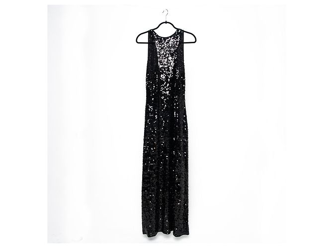Bcbg Max Azria BCBGMAXAZRIA Allure Racerback-Abendkleid mit Pailletten, Maxikleid Schwarz - Ansicht 2