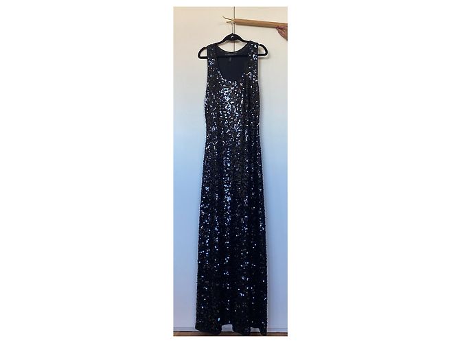 Bcbg Max Azria BCBGMAXAZRIA Allure Racerback-Abendkleid mit Pailletten, Maxikleid Schwarz - Ansicht 5