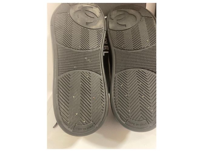Chanel Taglia sneakers 40 Eccellente stato Nero Bianco - vista 10