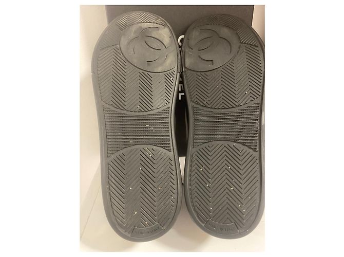 Chanel Taglia sneakers 40 Eccellente stato Nero Bianco - vista 11