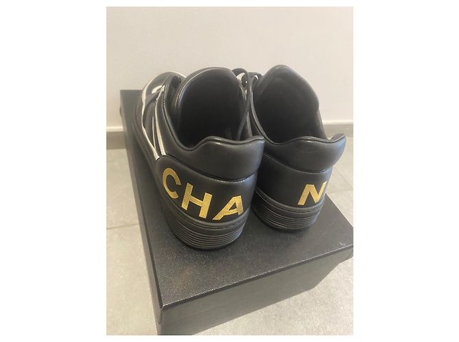 Chanel Taglia sneakers 40 Eccellente stato Nero Bianco - vista 4