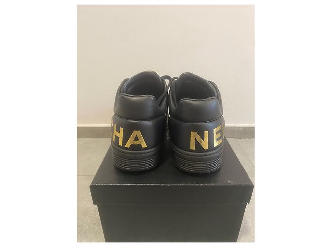 Chanel Taglia sneakers 40 Eccellente stato Nero Bianco - vista 9