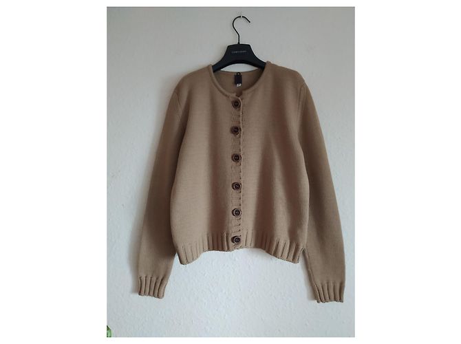 Dolce & Gabbana Cropped Strickjacke aus Wolle Hellbraun - Ansicht 2