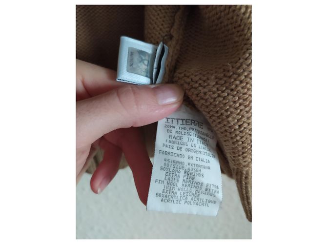 Dolce & Gabbana Cropped Strickjacke aus Wolle Hellbraun - Ansicht 3