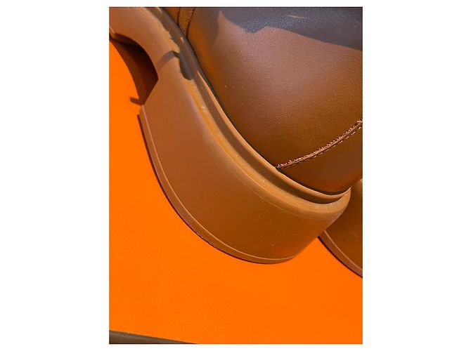 Hermès Veo ankle boots caramel leather size 39 - view 3