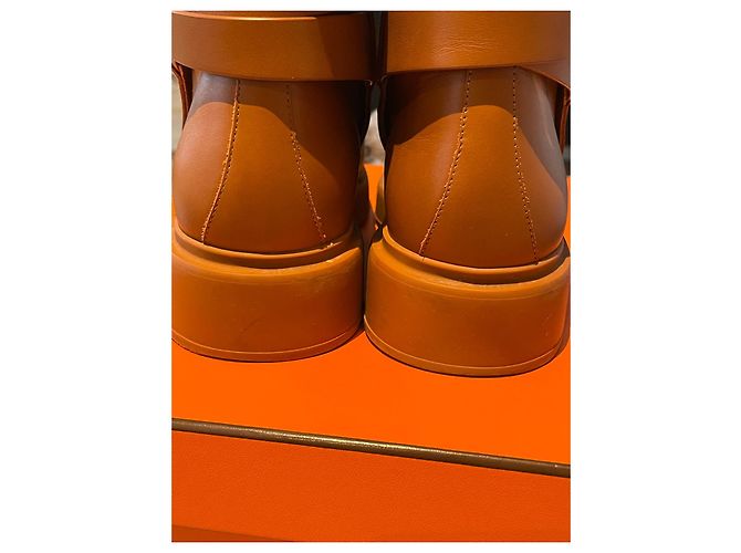 Hermès Veo ankle boots caramel leather size 39 - view 4