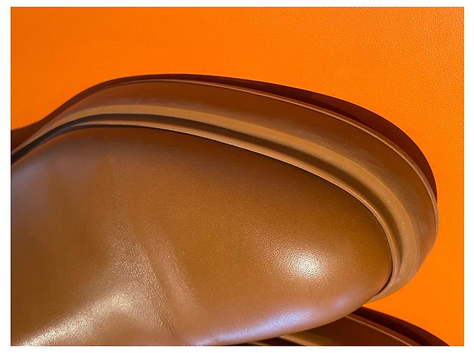 Hermès Veo ankle boots caramel leather size 39 - view 6