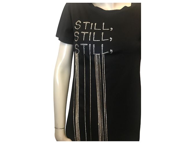 Autre Marque Camiseta Silvian Heach con aplicación de strass Negro - vista 2
