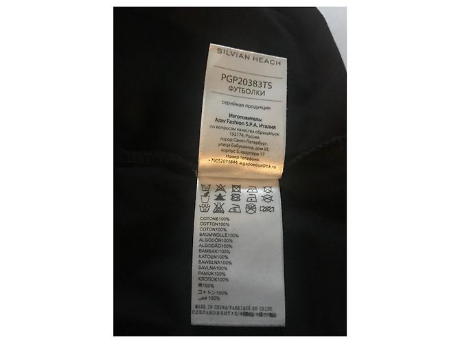 Autre Marque Camiseta Silvian Heach con aplicación de strass Negro - vista 4