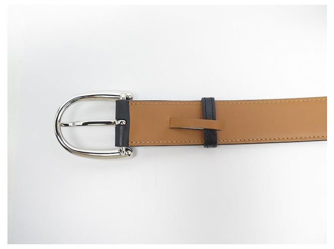 Hermès NEUER HERMES SEVRES GÜRTEL 32 TADELGRÖSSE 80 IN BLACK BOX LEDERGÜRTEL Schwarz - Ansicht 5