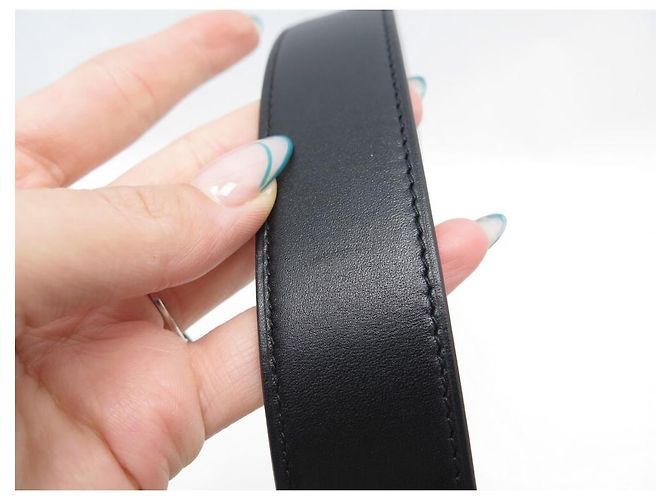 Hermès NEUER HERMES SEVRES GÜRTEL 32 TADELGRÖSSE 80 IN BLACK BOX LEDERGÜRTEL Schwarz - Ansicht 8