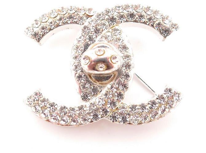 Broche Vintage à Strass - Bijou Ancien En Verre, Occasion