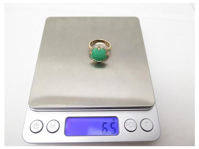 NEW ANELLO PASQUALE BRUNITO GOOD TONE ORO ROSA CRISOPRASIO VERDE E DIAMANTI NEW D'oro - vista 8