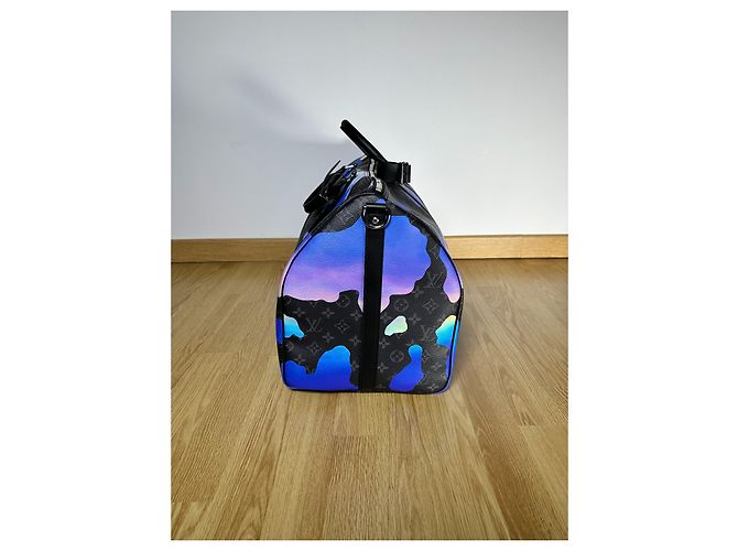 Abbesses Louis Vuitton Keepall 55 bandoulière Multicolore Grigio antracite - vista 2