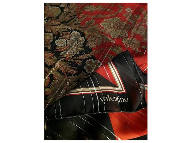 Sciarpa Valentino in seta rossa Rosso - vista 3