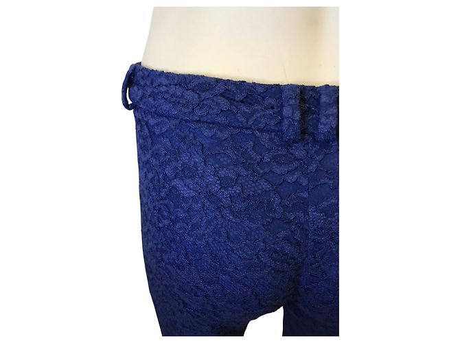 Pantalón slim de encaje Trussardi Azul - vista 3