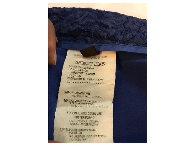 Pantalón slim de encaje Trussardi Azul - vista 4
