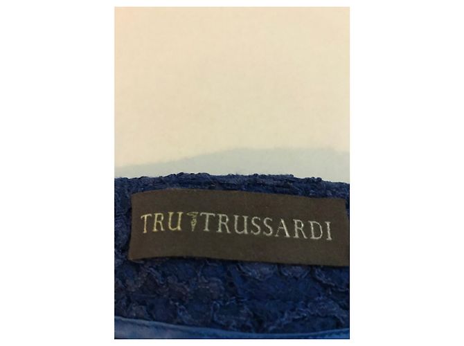 Pantalón slim de encaje Trussardi Azul - vista 5