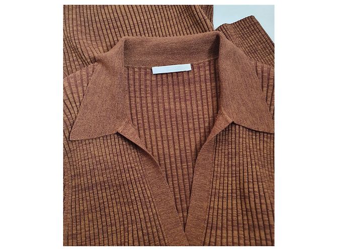 Vestido marrón de viscosa Helmut Lang Castaño - vista 6