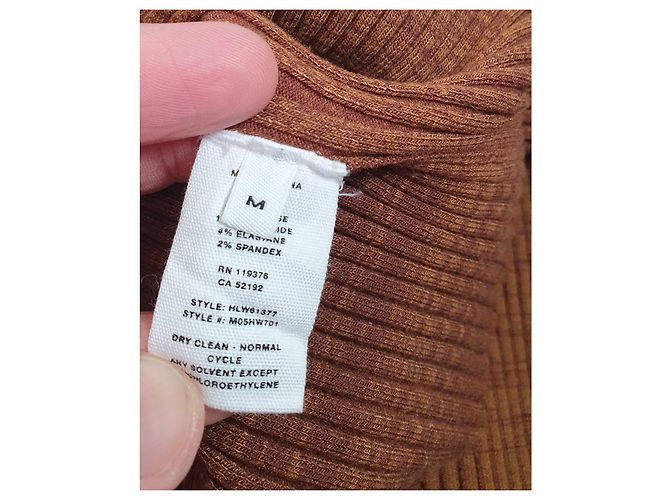Vestido marrón de viscosa Helmut Lang Castaño - vista 7