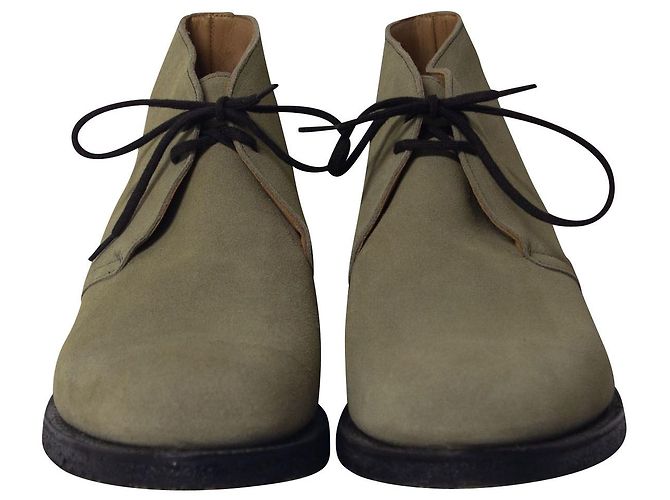 Church's Stiefeletten aus hellgrünem Wildleder - Ansicht 3