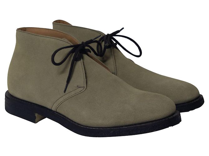 Church's Stiefeletten aus hellgrünem Wildleder - Ansicht 4