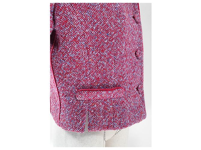 Luisa Beccaria Abrigo corto blazer de tweed Multicolor - vista 4