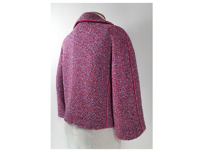 Luisa Beccaria Abrigo corto blazer de tweed Multicolor - vista 5