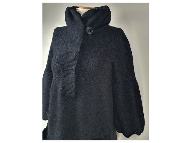 Vestido Essentiel Antwerp Gris Oscuro Lana Angora M Gris antracita - vista 2