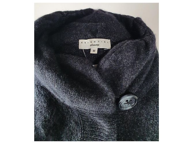 Vestido Essentiel Antwerp Gris Oscuro Lana Angora M Gris antracita - vista 6